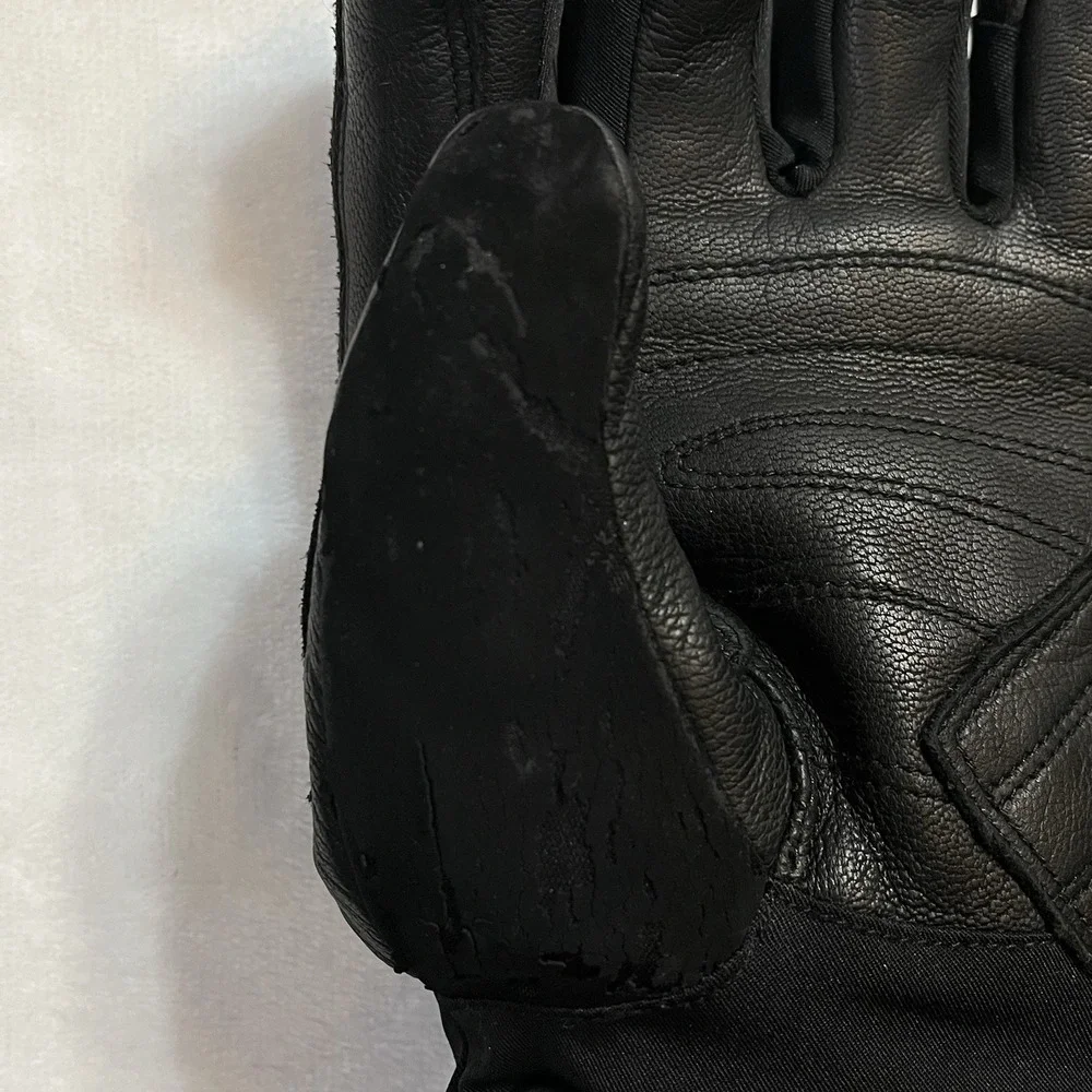 BLACK DIAMOND Gloves Women's SMALL Black Goat Skin Leather GORE-TEX Motorcycle